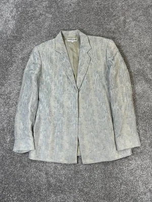 Blazer Abrigo Deportivo Mujer Giorgio Armani 8 Azul Beige Algodón Foto 1 de 4