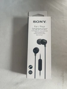 SONY MDR-EX15AP Earbuds In-Ear Stereo Headphones with Mic & Remote Headset - Picture 1 of 2