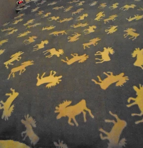 Samt Berber Elch Berkshire grün super weich 50x60 Plüsch Überwurf Decke - Bild 1 von 2