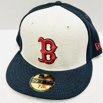 New Era Boston Red Sox Thermal Front 59FIFTY Fitted Hat Cap 7 1/4 Blue MLB - Image 1 of 4