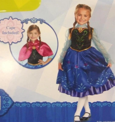 Disney Frozen Anna Costume Medium Size 7-8 Dress Vest Petticoat Cape Cameo New - Image 1 of 4