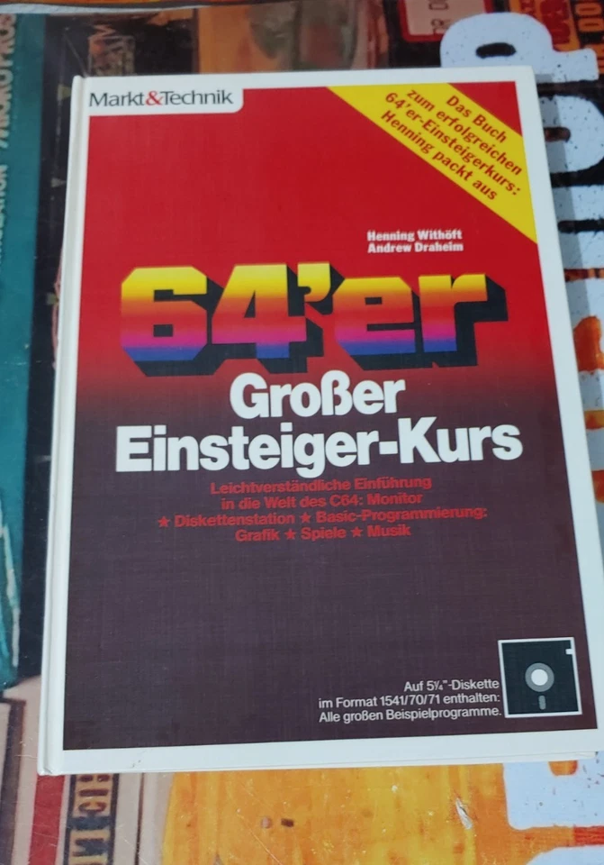 Withöft & Draheim 64er Großer Einsteiger-Kurs Buch (Mit Disk) (Commodore C 64) - Bild 1 von 2