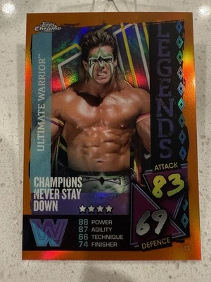 2021 Topps WWE Slam Attax The Ultimate Warrior Orange /25 - Image 1 of 2