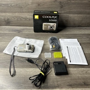 Nikon Coolpix S3100 14MP Digital Camera W/ Charger, Battery, Box - Picture 1 of 12