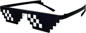 Thug Life Sonnenbrille klassisch schwarz Retro-Stil 8 Bit Pixel Sonnenschutz - Bild 1 von 4