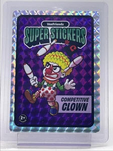 COMPETITIVE CLOWN 2025 VEEFRIENDS SUPER STICKERS MANGA SERIES PURPLE Q5718 - Picture 1 of 2