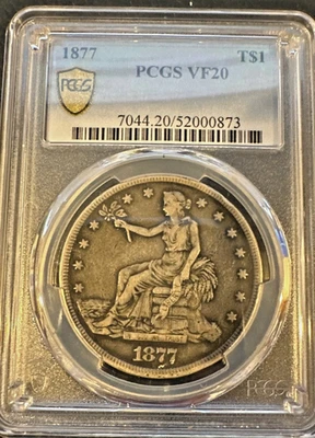 1877 $1 Trade Dollar - PCGS - VF20 - Image 1 of 4