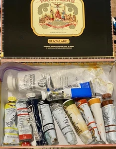 Alt aber gut! Ölfarben Konvolut. 10 1,25 Oz Plus Big Titanium White Grumbacher & Mor - Bild 1 von 9