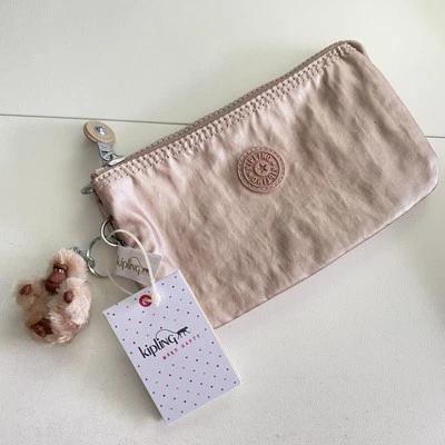 Kipling Bolsa Creatividad Oro Rosa Mono Llavero 5 Compartimentos 2 Cremalleras Foto 1 de 4