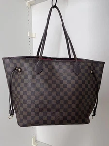 Auth Louis Vuitton Damier Ebene Neverfull MM N51105 Handbag W/Dust Bag AR1078 - Picture 1 of 22