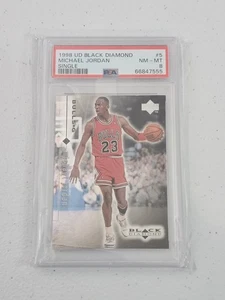Michael Jordan - 1998 UD Black Diamond Card #5 Single - PSA 8 NM-MINT - Picture 1 of 2