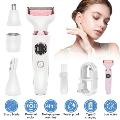 4 In 1 Multi-Function Epilator Electric Shaver Razor Trimmer Bikini Hair Remover - image 1 of 4