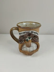 Hässliche lustige 3D Gesicht Kaffeebecher Tasse Studiokeramik lange Nase lächelnd Vintage - Bild 1 von 5