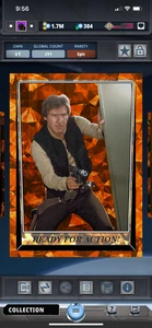 DIGITAL Star Wars Card Trader Chrome Sapphire ROTJ Ready For Action! Orange - Bild 1 von 2