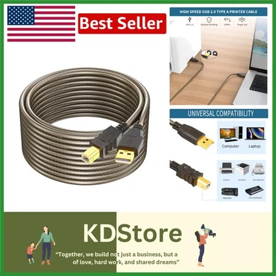 25ft High-Speed USB 2.0 Printer & Scanner Cable - Image 1 of 4