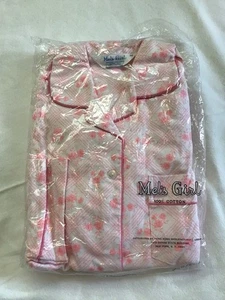 NOS Vintage Mel’s Girl Womens Pajama Set Sz 36 Pink Floral 100% Cotton 1970s - Picture 1 of 12