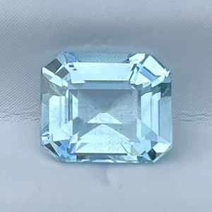 Natural Blue Aquamarine 1.26 Cts Emerald Cut Loose Gemstone - Picture 1 of 7