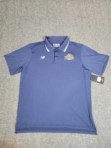 New Balance Dallas Rattlers Mens Golf Polo Shirt Size L Blue Navy Sort Sleeve - Picture 1 of 11
