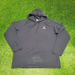 NIKE Jordan Hoodie XL 24x29 Black Jumpman Embroidered-Logo - Picture 1 of 18