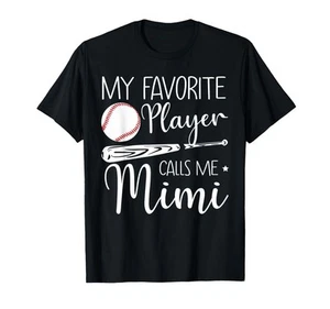 Baseball My Favorite Player Calls Me Mimi Grandma Gift T-Shirt - Picture 1 of 2