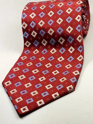 Corbata DANIEL CREMIEUX Hecha a Mano en EE. UU. 100% Seda Para Hombre Roja Azul NUEVA Foto 1 de 3