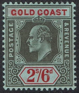 GOLD COAST 1907 KEVII 2/6 - Bild 1 von 2