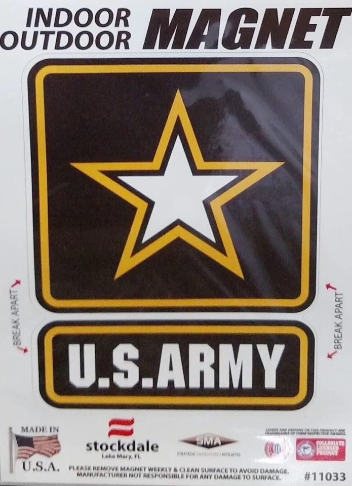 Military Army S11033 United States Army 5" x 7" Outdoor Magnets, Multicolor, - Image 1 of 1