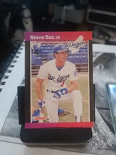 1989 Donruss Baseball Card Steve Sax Los Angeles Dodgers #84 No INC Dot ERROR💥