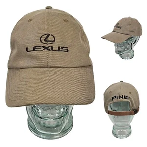 Vintage Ping Lexus Cars Mens Golf Hat Baseball Cap Adjustable Strapback Beige - Picture 1 of 9