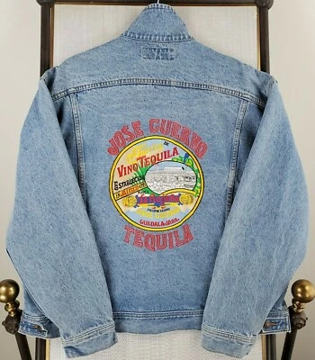 Raro LEE x JOSE CUERVO Talla XL Denim Camionero Chaqueta Hombres Botón Abrigo Tequila  Foto 1 de 4
