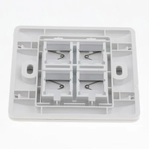 4 Port Wandsteckdose Frontplatte 2 Wege RJ45 Netzwerk Ethernet Buchse Keystone - Bild 1 von 8