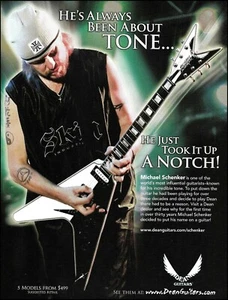 Anuncio de guitarra The Michael Schenker Signature V Dean 8 x 11 impresión publicitaria 2b - Imagen 1 de 3