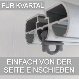 5x Ösen Gleiter für IKEA KVARTAL Zubehör Gardinenschiene Vorhangschiene Öse Hake - Bild 1 von 3