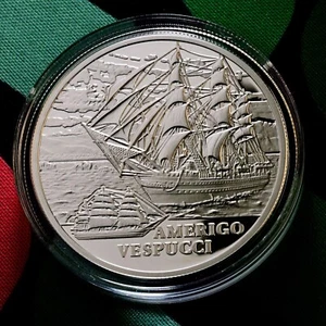 Bielorrusia 2010, The Amerigo Vespucci, 20 rublos, 1 oz plata, holograma. - Imagen 1 de 4