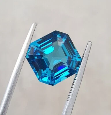 10.43Ct Flawless Octagon Cut Lab Grown Blue Paraiba Spinel AAA Quality Loose Gem - Image 1 of 4