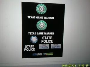Texas Game Warden decalcomanie veicolo 1:43 - Foto 1 di 1