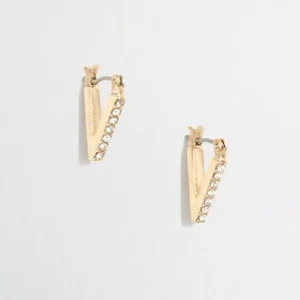 J.Crew Point Drop Crystal Cut Out Earrings NWT $22.50 - Picture 1 of 4
