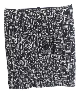 CHAUS Women's Textured Lightweight Silk Wrap Straight Skirt Black White Size 22W - Picture 1 of 14