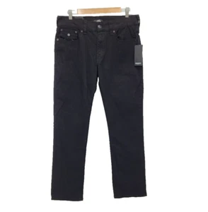 Nuevos Jeans True Religion Para Hombres Ricky Solapa Relajados Rectos Negros Denim Talla 33x32 - Imagen 1 de 4