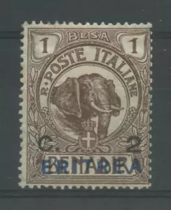 COLONIE ERITREA 1924 N.80 SENZA BARRETTE ** CERT. - Picture 1 of 1