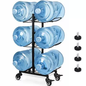 5 Gallon Water Bottle Holder with 4 Wheels, Heavy Duty Foldable Water Jug Sta... - Picture 1 of 6