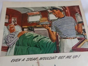 Airfoam GoodYear Magazine Ad Priint 1945 WWII Even A Steak Wouldn't Get Me Up - Picture 1 of 3