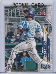 TARJETA DE NOVATO RANDY AROZARENA Tampa Bay Rays TOPPS RARA $$ VARIACIÓN EDICIÓN REINO UNIDO RC - Imagen 1 de 2