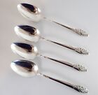 Evening Star Place / Oval Soup Spoons (set 4) Oneida Community Silverplate 1950