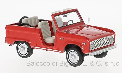 Neo Scale Models FORD BRONCO ROADSTER 1966 RED 1:43 - Immagine 1 di 1