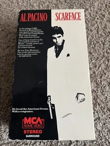 Scarface VHS 1983, 1990 Release 2 Tape Set Al Pacino Stereo Surround Used - Picture 1 of 4