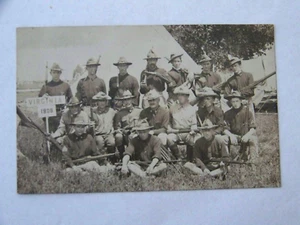 Virginia VA RPPC Foto Milicia 1908 Port Clinton Camp Perry Ohio Rifle Partidos - Imagen 1 de 2