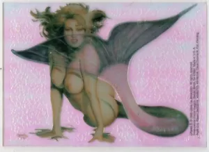 1997 Comic Images CLEARLY OLIVIA ClearChrome Chase Card #5 - Foto 1 di 2