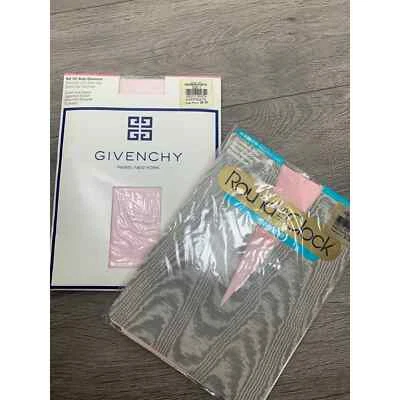 Lot of 2 vintage pink pantyhose Givenchy and Round the Clock size B and C A2 - Image 1 of 4