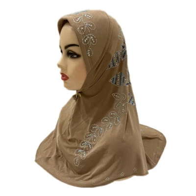 Cubierta Completa Mujeres Musulmanas Bufanda Instantánea Hijab Turbante Oración Pañuelo Envoltura Mantones Foto 1 de 4